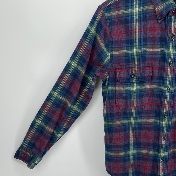 Abercrombie & Fitch Casual Blue and Red Plaid Flannel Shirt Size XSmall - Picture 5 of 11